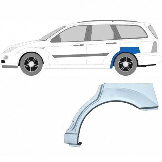 Reparaturni lim stražnjeg blatobrana za Ford Focus 1998-2007 / Lijevo+Desno / COMBI / Set 6292