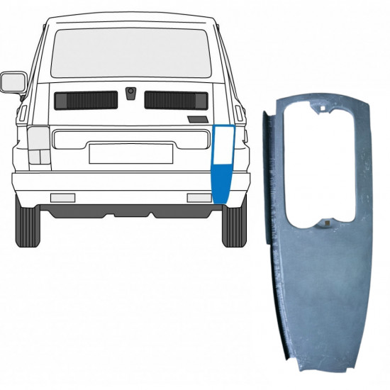 Reparaturni lim stražnjeg kuta za Fiat 126p 1972-2000 / Desno 7577