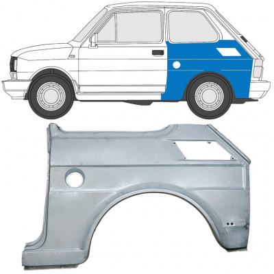 Reparaturni lim stražnjeg blatobrana za Fiat 126p 1985-1994 / Lijevo 7585