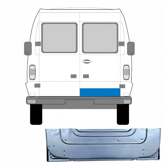 Unutarnji reparaturni lim stražnjih vrata za Mercedes T1 1977-1996 / Desno 5241