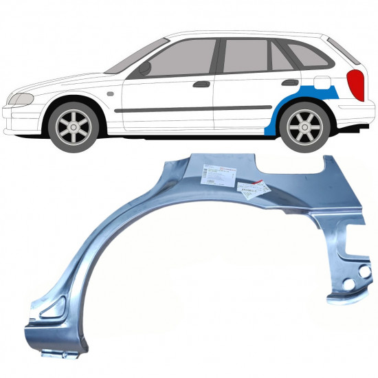 Reparaturni lim stražnjeg blatobrana za Mazda 323F 1998-2004 / Lijevo 6686