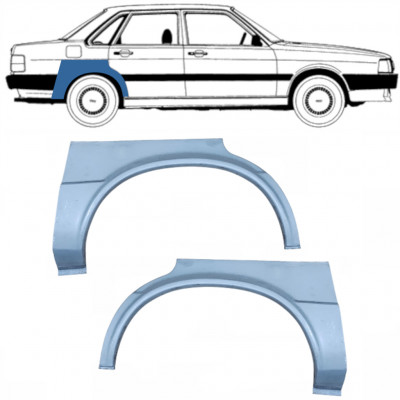 Reparaturni lim stražnjeg blatobrana za Audi 80 B2 1978-1986 / Lijevo+Desno / Set 10505