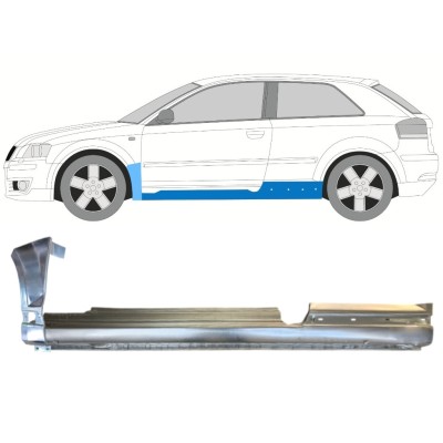 Prag + reparaturni lim prednjeg blatobrana za Audi A3 8P 2003-2012 / Lijevo / Set 14707