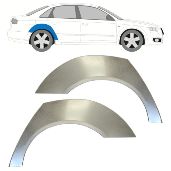 Reparaturni lim stražnjeg blatobrana za Audi A4 B7 2004-2007 / Lijevo+Desno / Set 14747