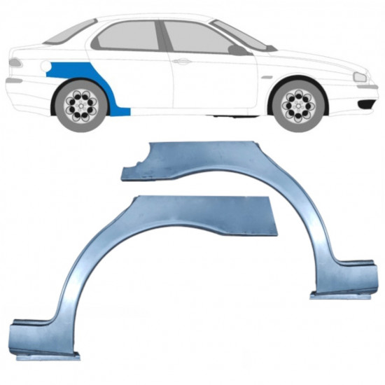 Reparaturni lim stražnjeg blatobrana za Alfa Romeo 156 1997-2005  / Lijevo+Desno / SEDAN / Set 9438