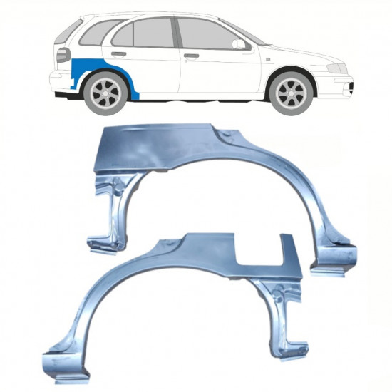 Reparaturni lim stražnjeg blatobrana za Nissan Almera 1995-2000 / Lijevo+Desno / Set 10223