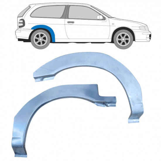 Reparaturni lim stražnjeg blatobrana za Nissan Almera 1995-2000 / Lijevo+Desno / Set 10455