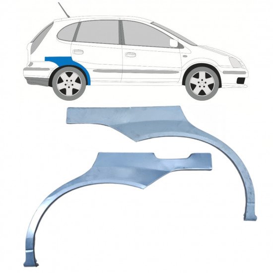 Reparaturni lim stražnjeg blatobrana za Nissan Almera Tino 2000-2006 / Lijevo+Desno / Set 10585