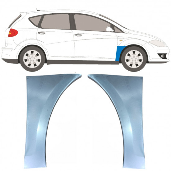 Reparaturni lim prednjeg blatobrana za Seat Altea Toledo 2004-2015 / Lijevo+Desno / Set 9443