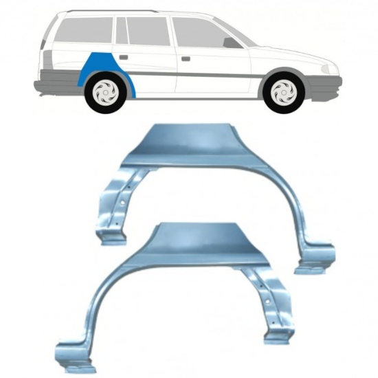 Reparaturni lim stražnjeg blatobrana za Opel Astra 1991-2002 / Lijevo+Desno / COMBI / Set 9685