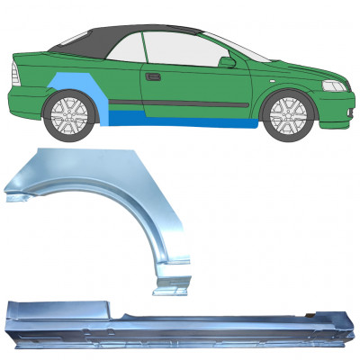 Lim praga + stražnjeg blatobrana za Opel Astra G 2001-2006 CABRIO / Desno / Set 12592