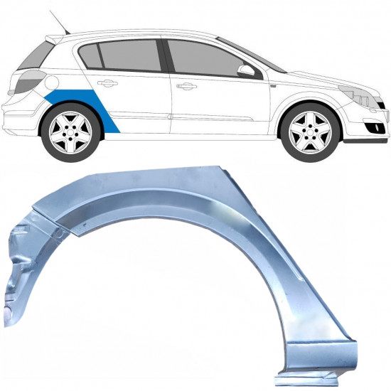 Donji dio reparaturnog lima stražnjeg blatobrana za Opel Astra 2003-2014 / Desno 6870