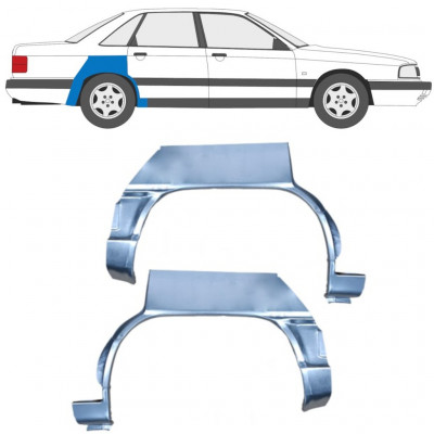 Reparaturni lim stražnjeg blatobrana za Audi 100 C3 1982-1991 / Lijevo+Desno / Set 9993