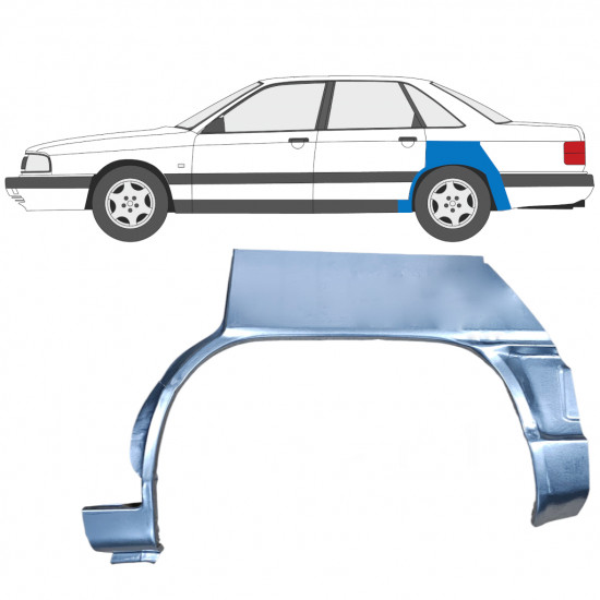 Reparaturni lim stražnjeg blatobrana za Audi 100 C3 1982-1991 / Lijevo 7608