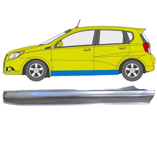 Prag za Chevrolet Aveo 2006-2011 / Lijevo / HATCHBACK 14556