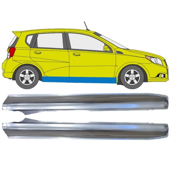 Prag za Chevrolet Aveo 2006-2011 / Lijevo+Desno / HATCHBACK / Set 14557
