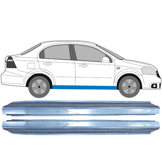 Lim praga za Chevrolet Aveo 2003-2008 / Lijevo+Desno / Set 10401