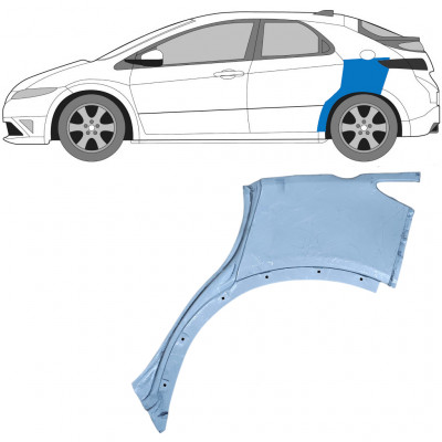 Reparaturni lim stražnjeg blatobrana za Honda Civic 2005-2011 / Lijevo 6635