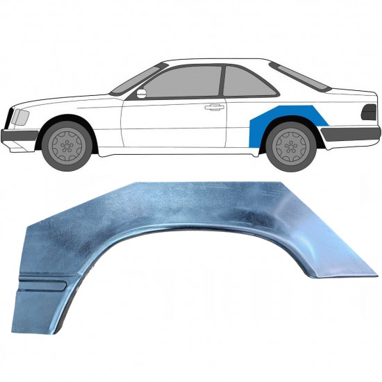 Reparaturni lim stražnjeg blatobrana za Mercedes W124 1984-1997 / Lijevo / COUPE 5391