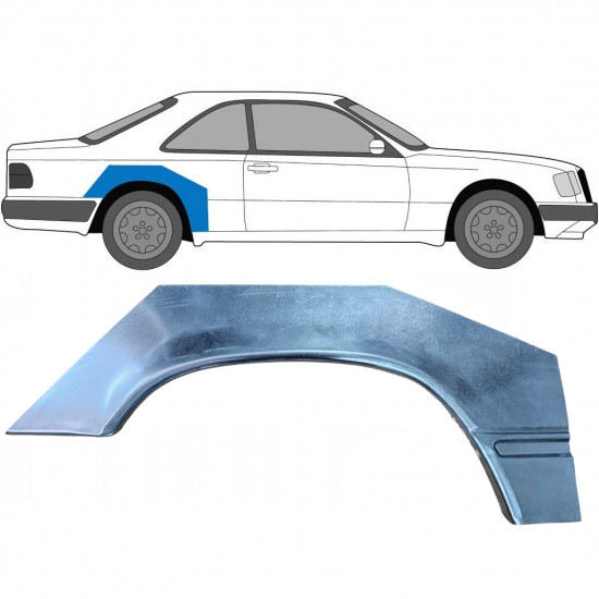 Reparaturni lim stražnjeg blatobrana za Mercedes W124 1984-1997 / Desno / COUPE 5390