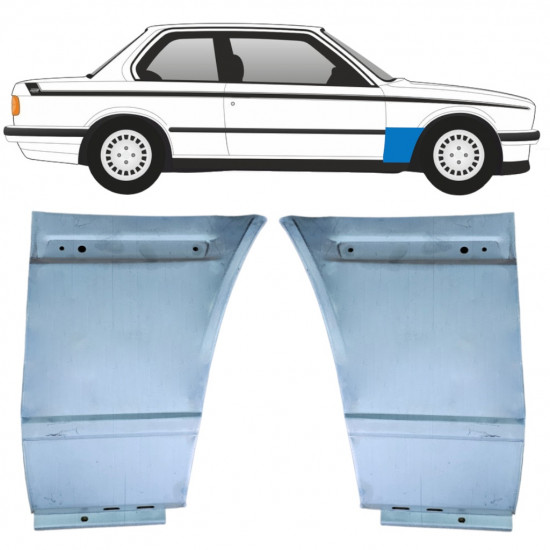 Reparaturni lim prednjeg blatobrana za BMW 3 E30 1982-1994 / Lijevo+Desno / Set 11483