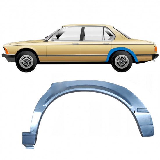 Reparaturni lim stražnjeg blatobrana za BMW 7 E23 1976-1986 / Lijevo 7628
