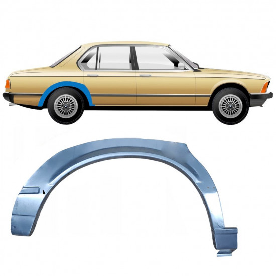Reparaturni lim stražnjeg blatobrana za BMW 7 E23 1976-1986 / Desno 7627