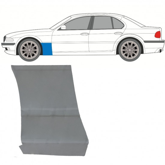 Reparaturni lim prednjeg blatobrana za BMW 7 E38 1994-2001 / Lijevo 11786