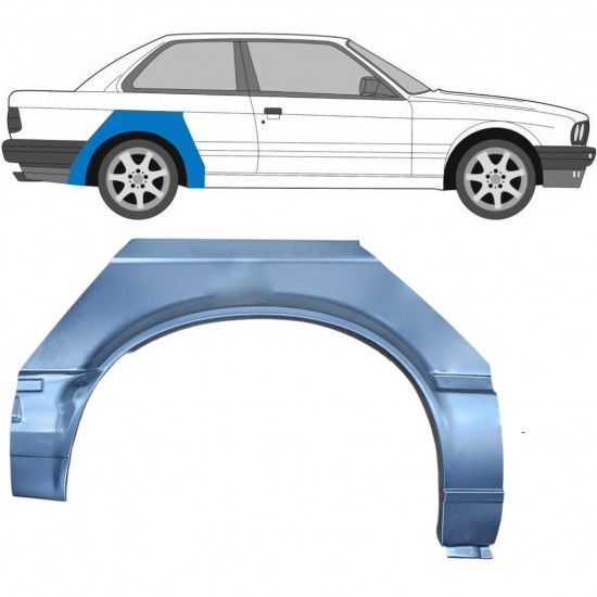 Reparaturni lim stražnjeg blatobrana za BMW 3 E30 1982-1987 / Desno 7807