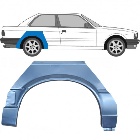 Reparaturni lim stražnjeg blatobrana za BMW 3 E30 1987-1994 / Desno 6385