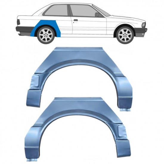 Reparaturni lim stražnjeg blatobrana za BMW 3 E30 1987-1994 / Lijevo+Desno / Set 6383