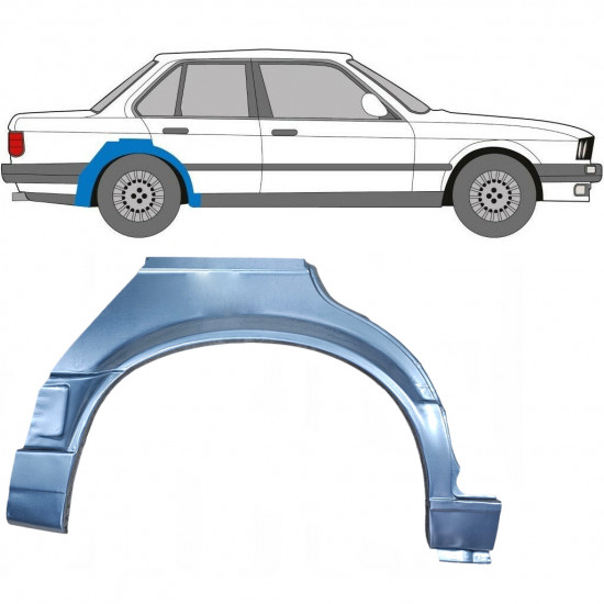 Reparaturni lim stražnjeg blatobrana za BMW 3 E30 1987-1994 / Desno 7809