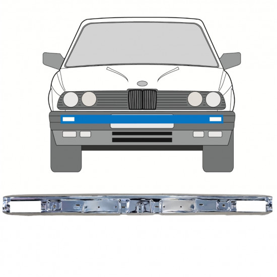 Prednji kromirani branik za BMW 3 E30 1982-1987  12059