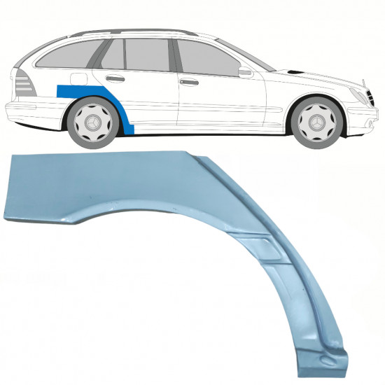 Reparaturni lim stražnjeg blatobrana za Mercedes C-class 2000-2007 / Desno / COMBI 9098