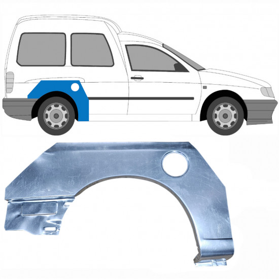 Reparaturni lim stražnjeg blatobrana za VW Caddy Seat Inca 1995-2004 / Desno 6186