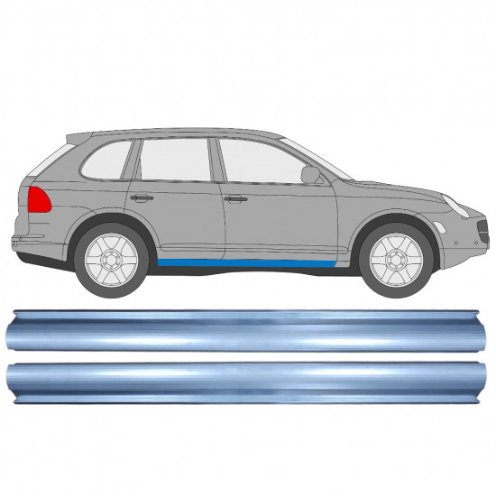 Lim praga za Porsche Cayenne 2002-2010 / Lijeva = Desna (simetrična) / Set 10002