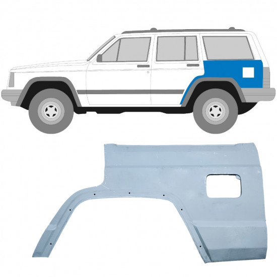 Reparaturni lim stražnjeg blatobrana za Jeep Cherokee XJ 1984-2001 / Lijevo 5256