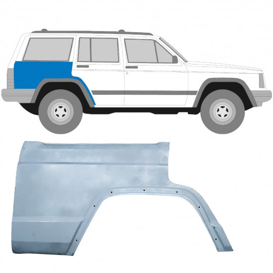 Reparaturni lim stražnjeg blatobrana za Jeep Cherokee XJ 1984-2001 / Desno 5255