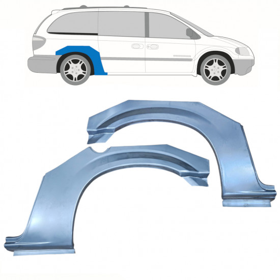 Reparaturni lim stražnjeg blatobrana za Chrysler Grand Voyager 2000-2008 / Lijevo+Desno / Set 10320