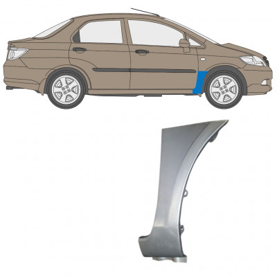 Reparaturni lim prednjeg blatobrana za Honda City 2002-2008 / Desno 7673