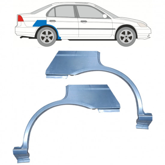 Reparaturni lim stražnjeg blatobrana za Honda Civic 2001-2003 /  11527