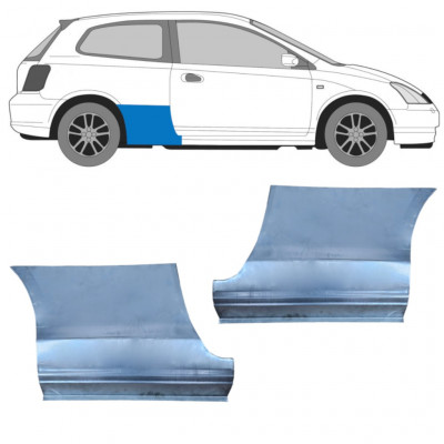 Reparaturni lim stražnjeg blatobrana za Honda Civic 2001-2005 / Lijevo+Desno / Set 9633