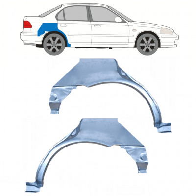 Reparaturni lim stražnjeg blatobrana za Honda Civic 1995-2001 / Lijevo+Desno / Set 9801