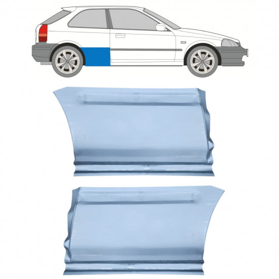 Reparaturni lim stražnjeg blatobrana za Honda Civic 1995-2001 / Lijevo+Desno / Set 9800