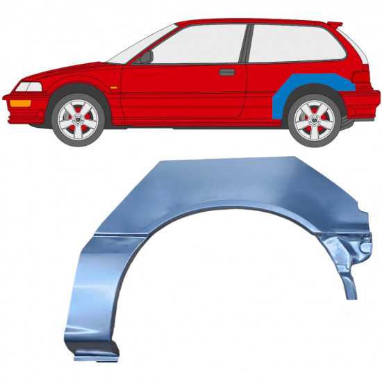 Reparaturni lim stražnjeg blatobrana za Honda Civic 1987-1991 / Lijevo 6631