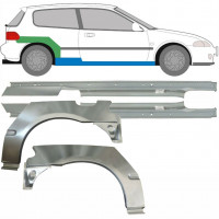 Lim praga + stražnjeg blatobrana za Honda Civic 1991-1995 / Lijevo+Desno / Set 9539