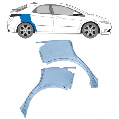 Reparaturni lim stražnjeg blatobrana za Honda Civic 2005-2011 / Lijevo+Desno / Set 9616