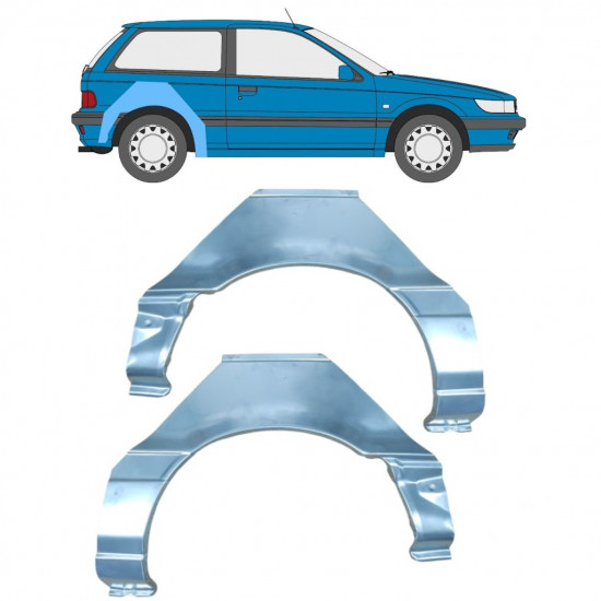 Reparaturni lim stražnjeg blatobrana za Mitsubishi Colt 1988-1992 / Lijevo+Desno / Set 11017