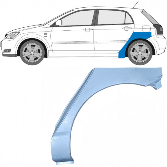 Reparaturni lim stražnjeg blatobrana za Toyota Corolla 2001-2007 / Lijevo 7044