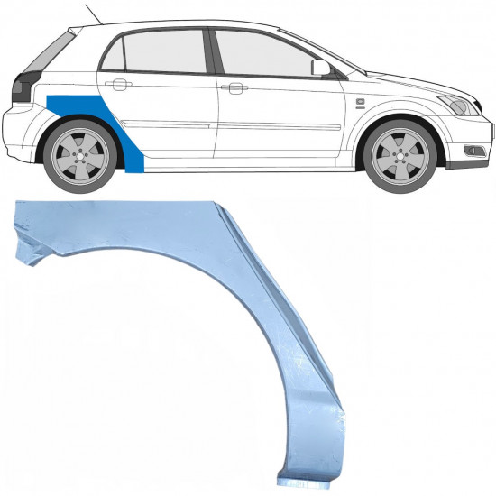 Reparaturni lim stražnjeg blatobrana za Toyota Corolla 2001-2007 / Desno 7043
